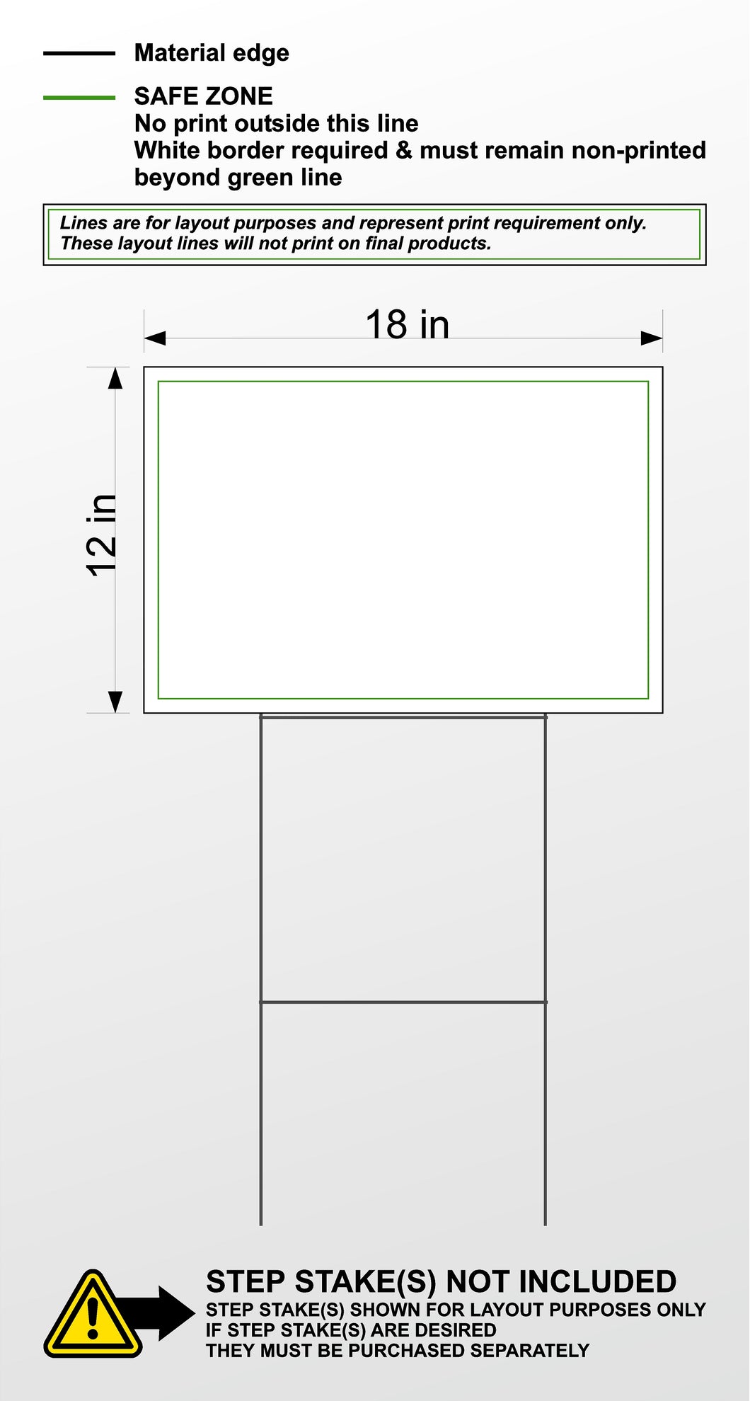 Yard Sign with White Background